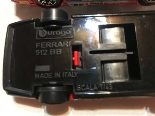 2 X FERRARI, BURAGO, 1:43 scale. Made in Italy. CARS