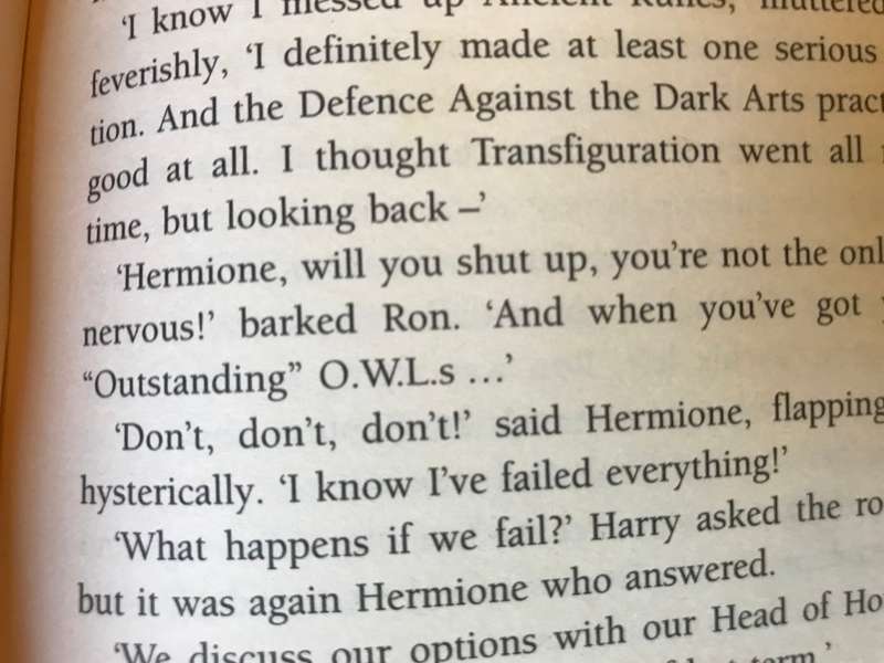 HARRY POTTER and the Half-Blood Prince. With the typo on p99