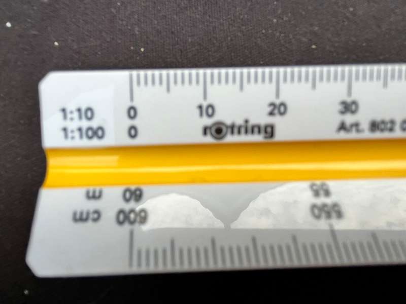 multi scale ruler. Composite scale. In an as-new condition.