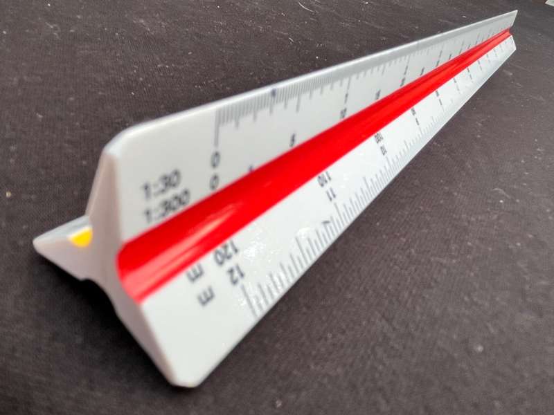 multi scale ruler. Composite scale. In an as-new condition.
