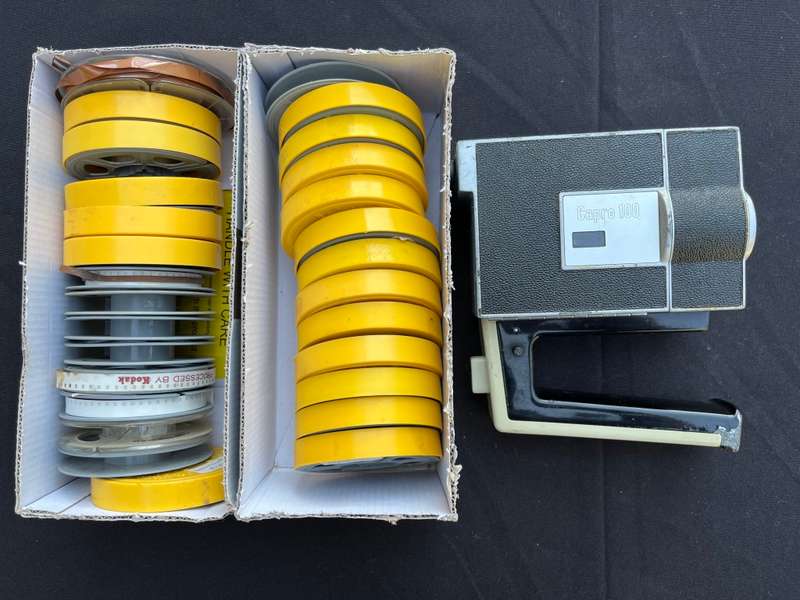 Vintage CAPRO film camera with films.