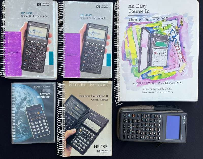 HEWLETT PACKARD HP Calculator Manuals and 48S HP Calculator (NOT WORKING)