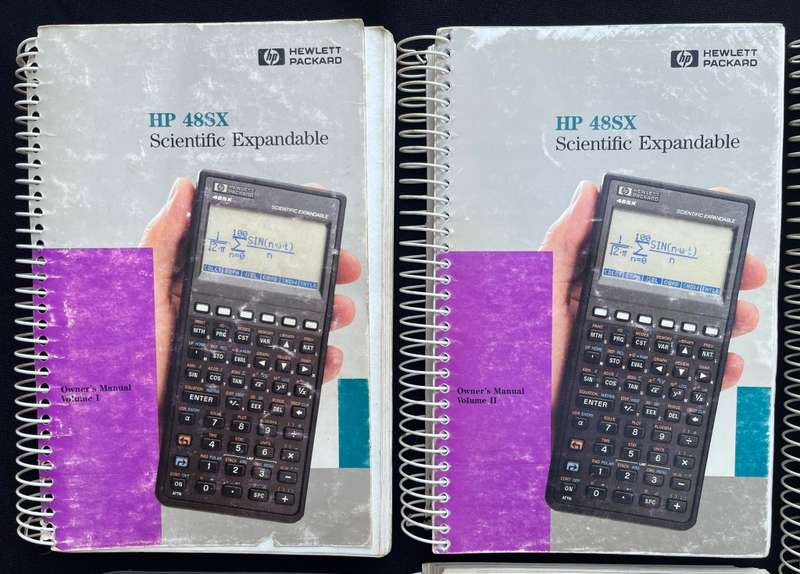 HEWLETT PACKARD HP Calculator Manuals and 48S HP Calculator (NOT WORKING)