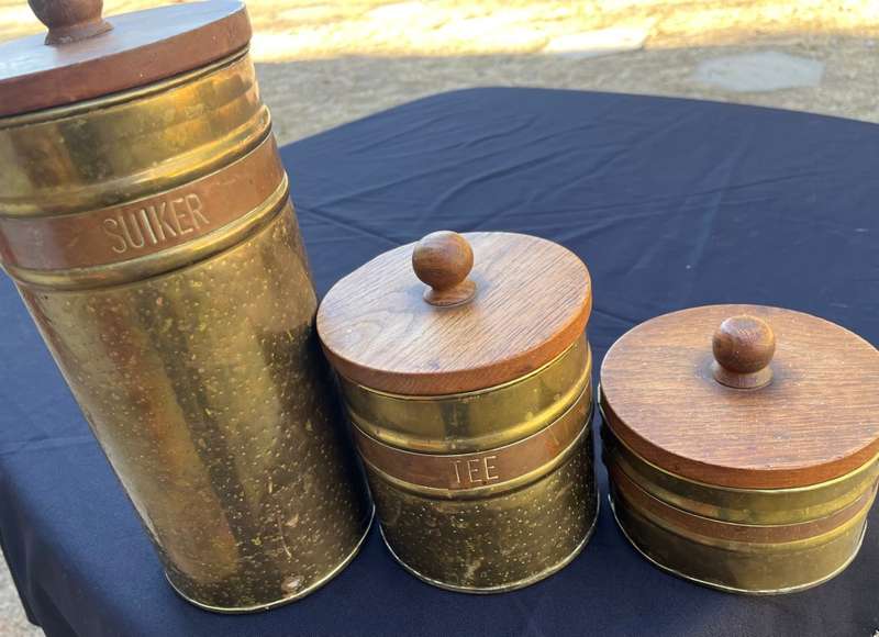 Stunning vintage Copper and Brass kitchen holders