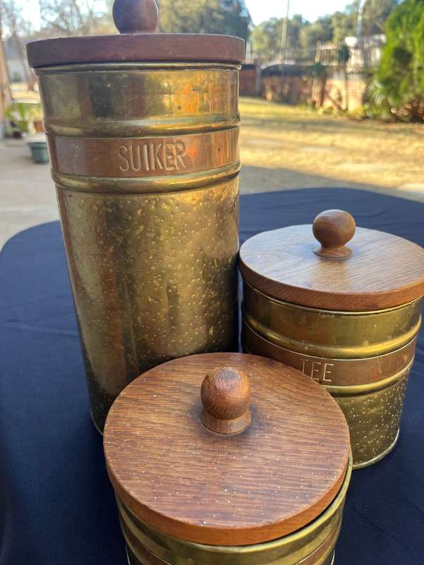 Stunning vintage Copper and Brass kitchen holders