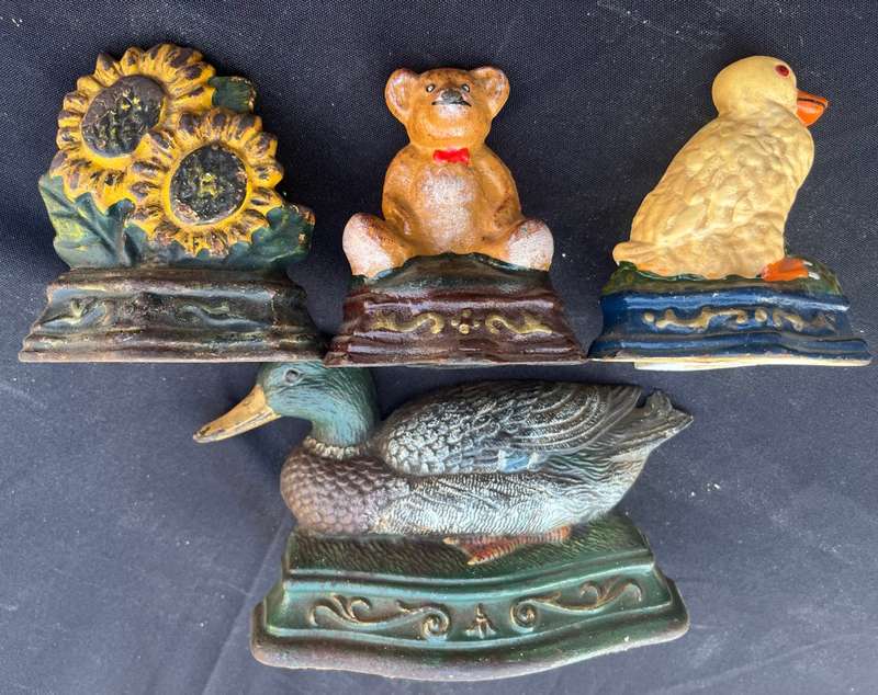 Vintage, Cast iron, Door stops. (one by WREGHT STUDIOS)