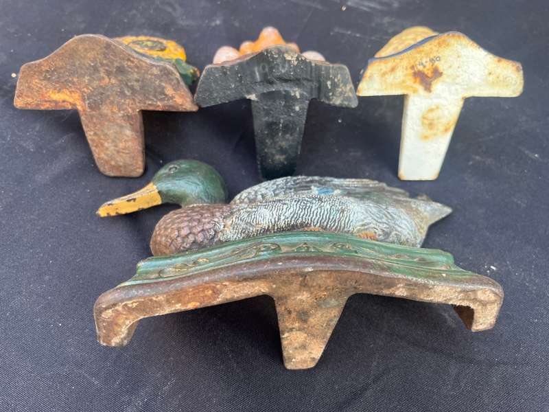 Vintage, Cast iron, Door stops. (one by WREGHT STUDIOS)
