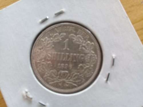 R1896 0ne shilling in EF+ grade Key date in high grades. Herns value R15,000 Secondhand