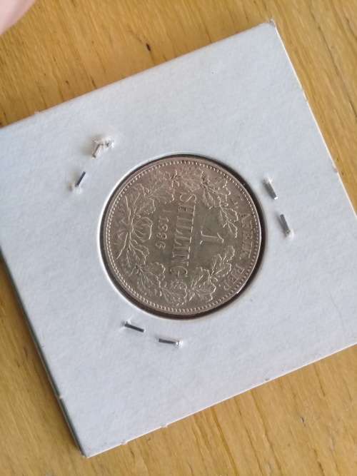 R1896 0ne shilling in EF+ grade Key date in high grades. Herns value R15,000 Secondhand
