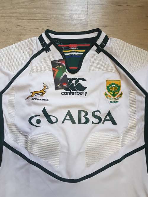 White SPringbok rugby jersey, Player issue ! very rare Black Friday