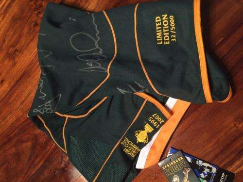 Limited edition  Rugby Jersey with signed Captains