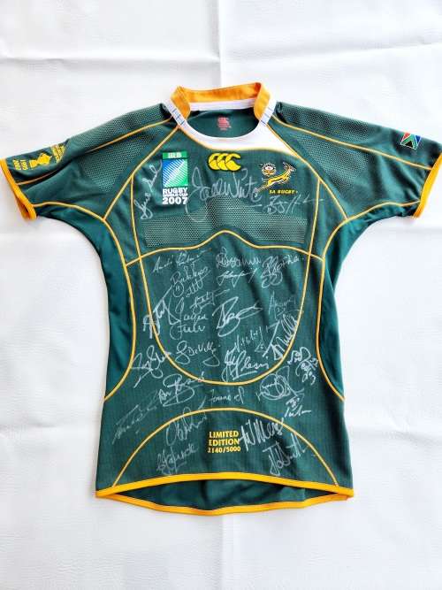 2007 Springbok Rugby world cup Signed Jersey