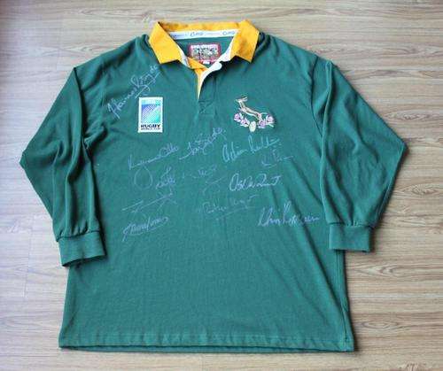 !!!!!!!!!!!!!!!!!!!!!RUGBY WOLD CUP 1995 SIGNED JERSEY !!!!!!!!!!!!!!!!!!