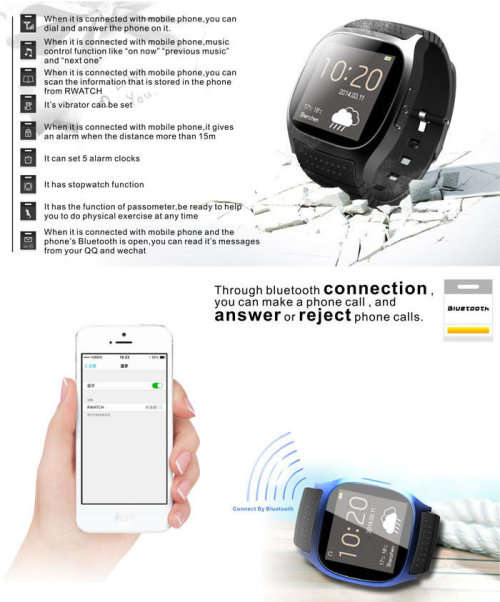 RWATCH M26 LED Bluetooth Smart Watch