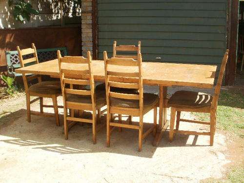 ****special*** OAK DINING ROOM TABLE WITH 5 CHAIRS (BAKKER & STEYGER)