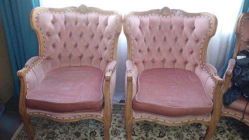 x2 French style carved beechwood chairs