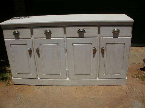 **SPECIAL***WHITE PINE CUPBOARD WITH FOUR DRAWERS & DOORS