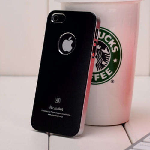 Metal Coated Cellphone Case For Apple Iphone 5 Cellphone Cover - Black