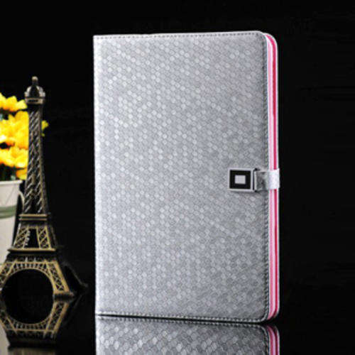 Silver Wallet Style Tablet Case Cover Stand With Bank Card Sleeve For Apple IPad Mini