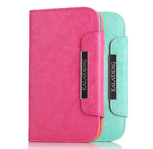 Wallet Style Cellphone Case Cellphone Cover For Samsung Galaxy S4 I9500 Hot Pink