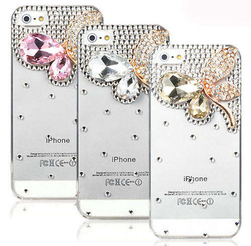 Gorgeous Crystal Leaf Cellphone Cover For Apple Iphone 5