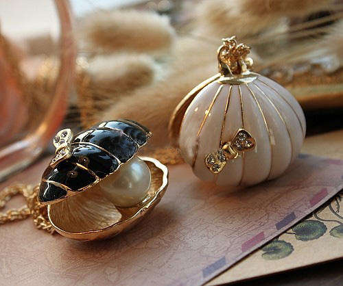 Cute Shell Pearl Pendant Long Necklace Fashion jewellery Sweater Chain
