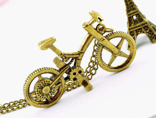 Cute Bicycle Pendant Long Necklace Fashion jewellery Sweater Chain