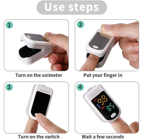 Fingertip Pulse Oximeter LED Display Blood Oxygen Saturation SpO2 Health Monitor