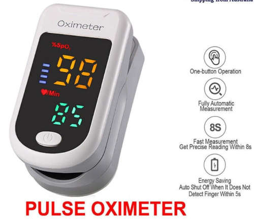 Fingertip Pulse Oximeter LED Display Blood Oxygen Saturation SpO2 Health Monitor