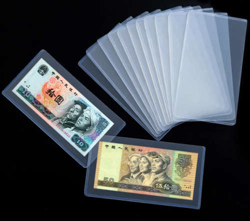 10 x Banknote protective Sleeve Note Protector Accessories 200x110mm
