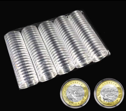 100x 20.5mm Coin Holders Coin Capsules Coins Notes Accessories