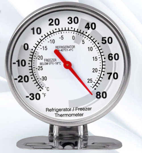 Stainless Steel Fridge Freezer Thermometer Refridgerator Thermometer