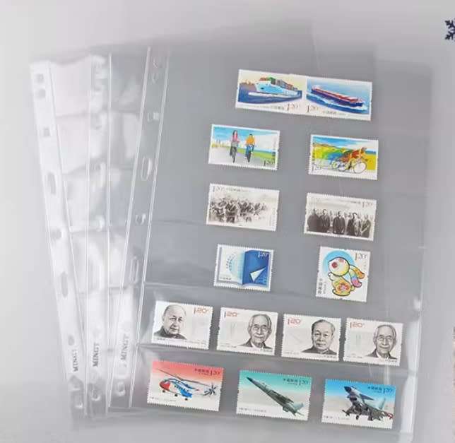 10 x Stamp Banknote Sleeve Coins Notes Accessories A4 Clear 6 Pocket Album Binder Page