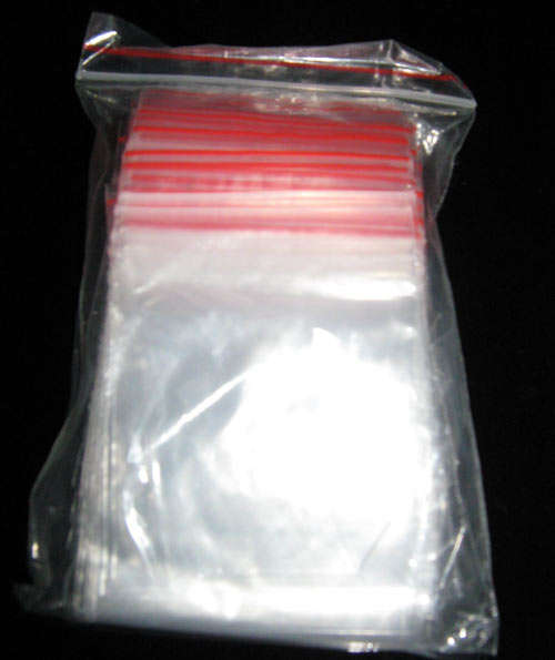 100  x Small Plastic ziplock  Bags (Bank Bags) - 6cm x 9cm