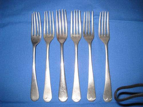 6 Nickel silver forks