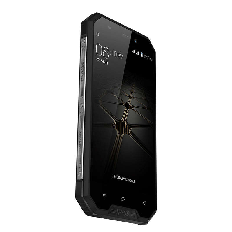 Blackview BV4000 Rugged Phone - IP68, Dual-IMEI, Android 7.0, Quad-Core, 3G, HD (BLACK)