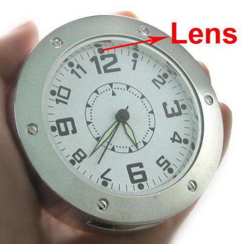 Clock Shaped Mini Spy Camera with Motion Detection and PC Camera Function
