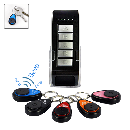 Wireless Key Finder Set - 1 Transmitter, 5 Receiver