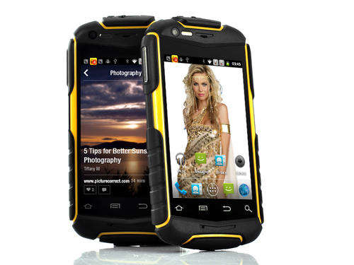 3.5 Inch Rugged Android Phone "Nyx" - Water Resistant + Dustproof + Shockproof (Yellow)