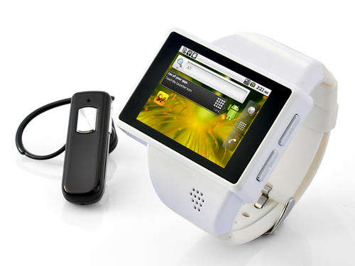 Android Phone Wrist Watch "Rock" - Quad Band, 2 Inch Capacitive Screen, 2MP Camera (White)