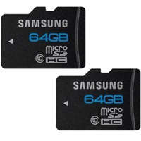 SAMSUNG 64 GB memory card.
