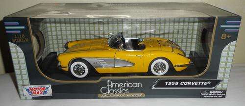 1.18 Motor Max WOW !!!! 1958 Corvette Yellow - RARE MODEL