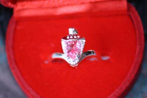 New design pink topaz ring size 6