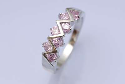 Pink Sapphire women's ring size 7.5