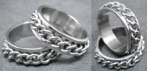 Stainless steel chain ring size 8.5