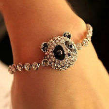 Sweet little panda rhinestone bracelet