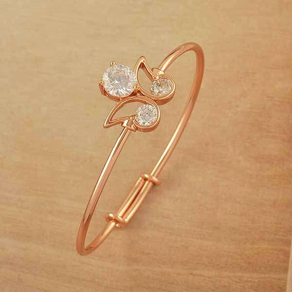 Lovely 9k rose gold filled cubic zirconia baby bracelet