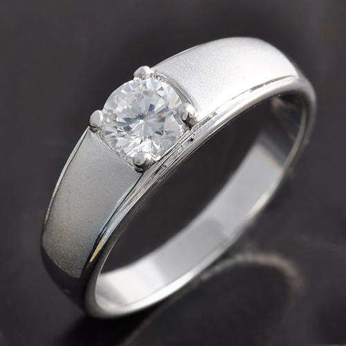White gold filled cubic zirconia ring size 8