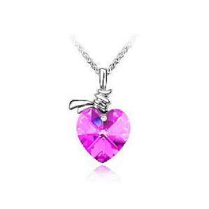 Stunning austrian crystal white gold filled necklace