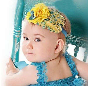 Feather headband fits baby's and adults